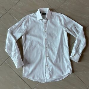 #2784 Saks Fifth Avenue Men's White Cotton Dress Shirt size 15